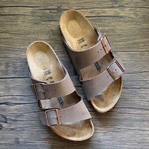 BIRKENSTOCK ARIZONA BIRKIBUC CASUAL SANDALS